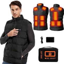 Heated Vest For Men With 16000Mah Battery Pack Included, Lightweight Heated Puffer Vest Adjustable Heating Vest
