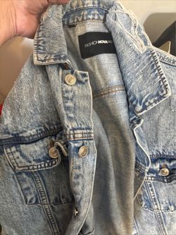 NWT Fashion Nova Oversized Trucker Denim Jean Jacket Men's Small Light W…