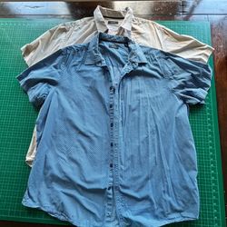 Pair Men’s Alfani buttons up short sleeve  XL