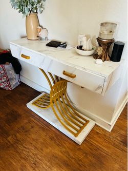 Hallway table with storage
