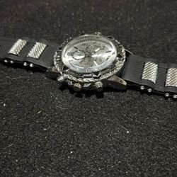 Classic Cheap Silver & Black Business Casual Watch 