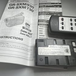 JVC Instruction Battery And Remote Control 