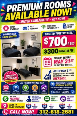 PRIVATE & SHARED ROOMS!!