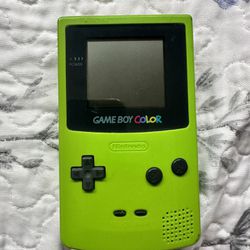 Gameboy Color Green With Red Pokemon 
