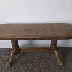 Antique Amish San Antonio Traditional Long Round Wood Table