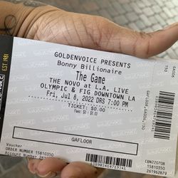 Tickets To The Game’s Concert