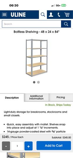 Boltless Metal Shelving