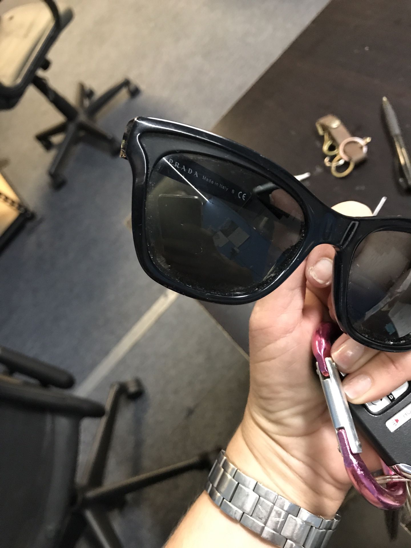 PRADA Unisex Baroque Swirl Designer Sunglasses Cat Eye SPR 16P