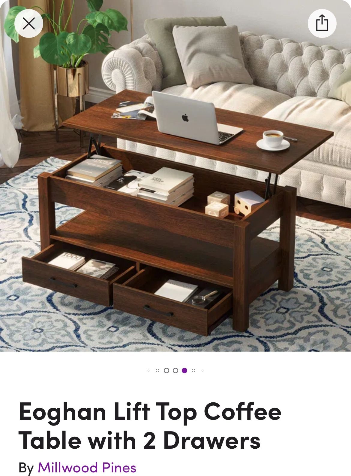 Brand New & Pre-Built Coffee Table (Purchased From Wayfair)