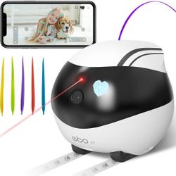 360°Dog Camera: Whole House Movable Camera, Pet Camera with 2 Way Audio, Motion Detection, Night Vision, Self-Charging, Cat Camera WiFi Wireless Secur