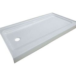 Bootz Industries ShowerCast Plus 60 in. x 32 in. Single Threshold Shower Pan in White