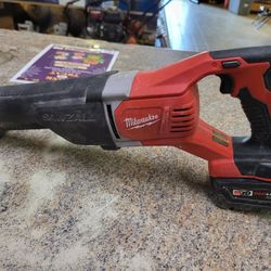 Milwaukee M18 18V Lithium-Ion Cordless SAWZALL Reciprocating Saw with battery