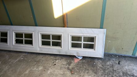 Top Of Garage Door With The Windows 