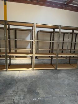 Industrial Racks 48 in W x 30 in D Used Heavy Duty Storage Shelving 4 Tier Stronger Than Homedepot Lowes And Costco Delivery Available