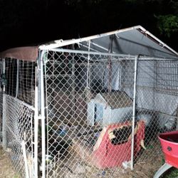 Huge 12x16 Dog Kennel With 2 Houses