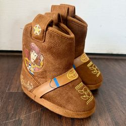 Disney Toy Story Toddler Boys Woody Cowboy Boot Slippers 
