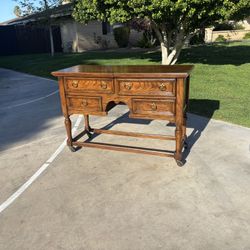 Mid-Century Drexel Brand Entry Table, Buffet, Bar, With Expanding Adjustable Leaves On Wheels.