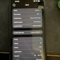 iPhone 16 Pro Max 256gb Open To Favorable Trades