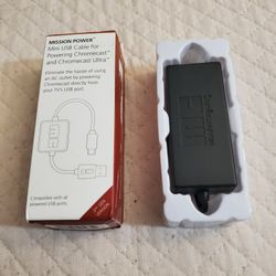 MISSION POWER mini usb for powering chromecast and chromecast ultra!
