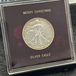 1993 Silver Eagle 🦅 In A Christmas Red Slab 
