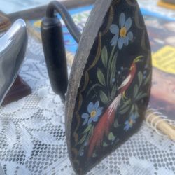 Painted Parrot Sad Iron