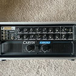 Pearce BC 1 Bass Preamp & Carvin F600 Power amp in rack mount Case