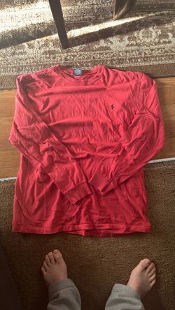 Polo Ralph Lauren long red long sleeve size Large
