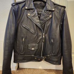 Women's Leather Motorcycle Jacket 