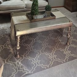 Silver/metallic coffee table