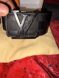 Louis Vuitton Damier Graphite Black Belt with Original Box, Dust Bag & Card