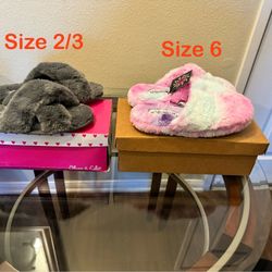 New Slippers Size 2/3 and 6