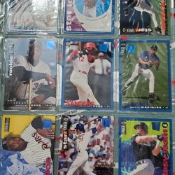 Sports Cards Hockey Basketball Baseball Binder 99 Cards Total