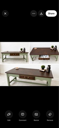 Vintage Nathan Hale Solid Wood Coffee Table