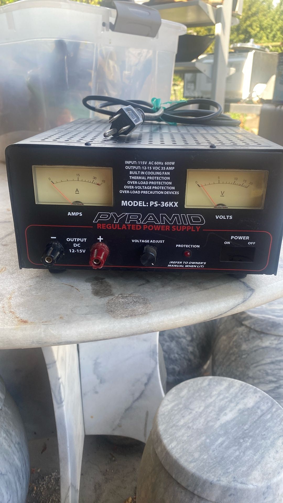 12- 15 Volt Power Supply
