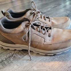 Mens Skechers Shoes Tan Leather 