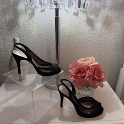 Adrianna Papell Black Sling back Heels 