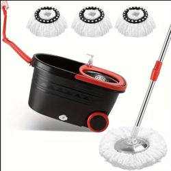 Premium Large bucketKorean 360 Spinning Mop with Wringer Set- Spin Mop And Bucket on Wheels
