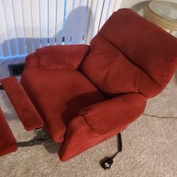Best Home Furnishing Burgundy Electric Recliner VELVET