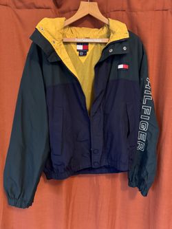 Sz S Vintage Tommy Hilfiger Yellow & Navy Jacket
