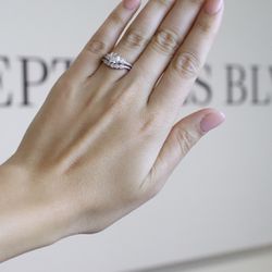 Engagement Ring Wedding Ring Set 