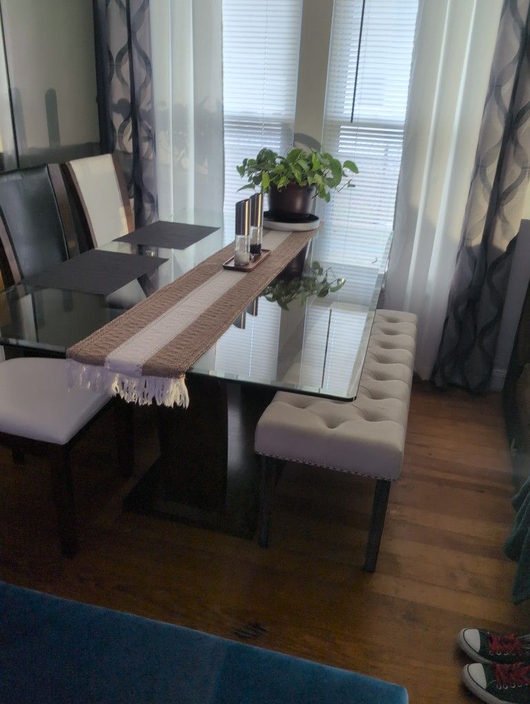 Dining Table 4 Chair 1 Bench