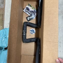 TC Bros 1” Slant Z Handlebars – Matte Black – Dimpled – Brand New