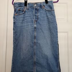Levi's Button Down Jean Skirt