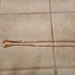 18" Gold Plated CZ Necklace 