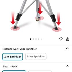 Impact Sprinkler on Adjustable Tripod Base