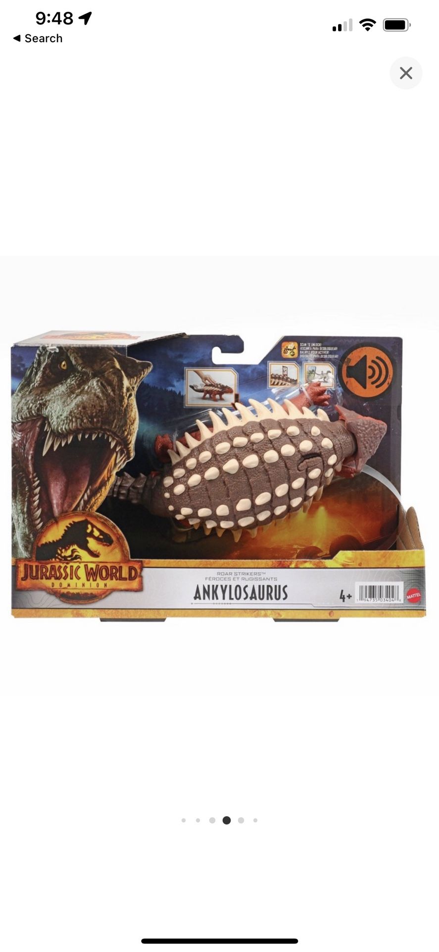 Jurassic world Ankylosaurus