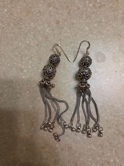 Sterling Silver Earrings.  Weight is 24.3 grams
