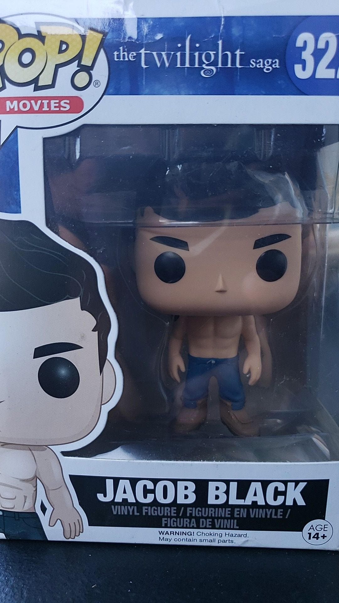 FUNKO POP COLLECTIBLE ACTION FIGURE JACOB BLACK 322 THE TWILIGHT SAGA DAMAGED PACKAGING PICK UP IN WHITTIER THANKS 😊