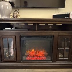 TV stand with builtin electric fireplace