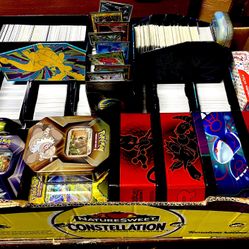 Large Pokemon Collection Holo’s Binders Bulk Tins English Japanese Thousands of Cards Modern Mid Era